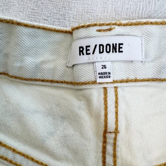 RE/DONE 70s High Rise Short – Sunbleach Vintage-Fade Denim Size 26 NWT - Picture 11 of 16